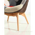 Modern Fabric Patchwork Leisure Lounge Chair com otomano